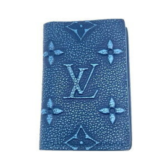 Louis Vuitton Leather Case Bosch Blue Business Organizer Holder - Picture 1 of 7